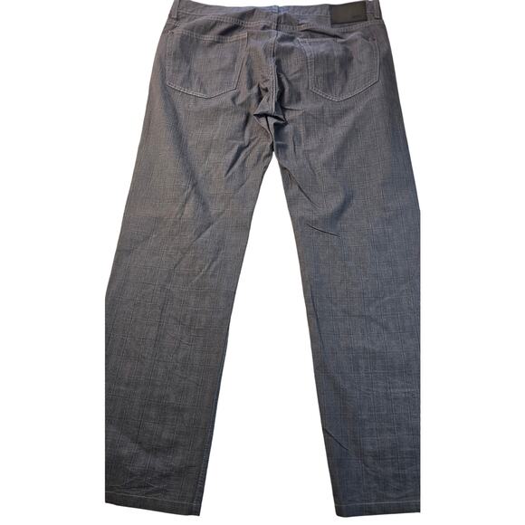 Hugo boss grey plaid pants 38 x 34 proffesional career trousers flat front EUC - Picture 2 of 9